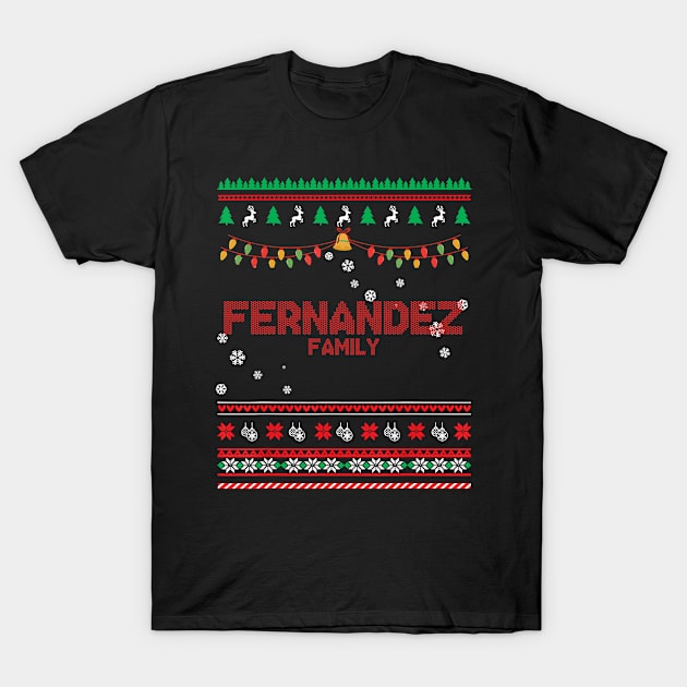 Fernandez Family Christmas, Name Xmas , Merry Christmas, Name , Birthday, Middle name T-Shirt by sketchraging